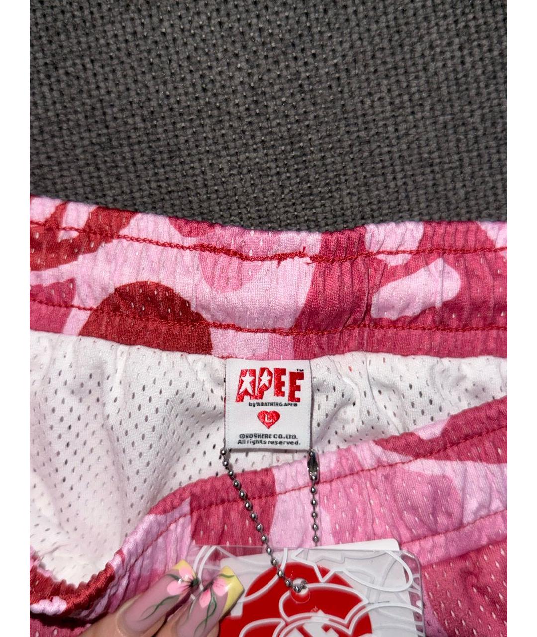BAPE Розовые шорты, фото 3