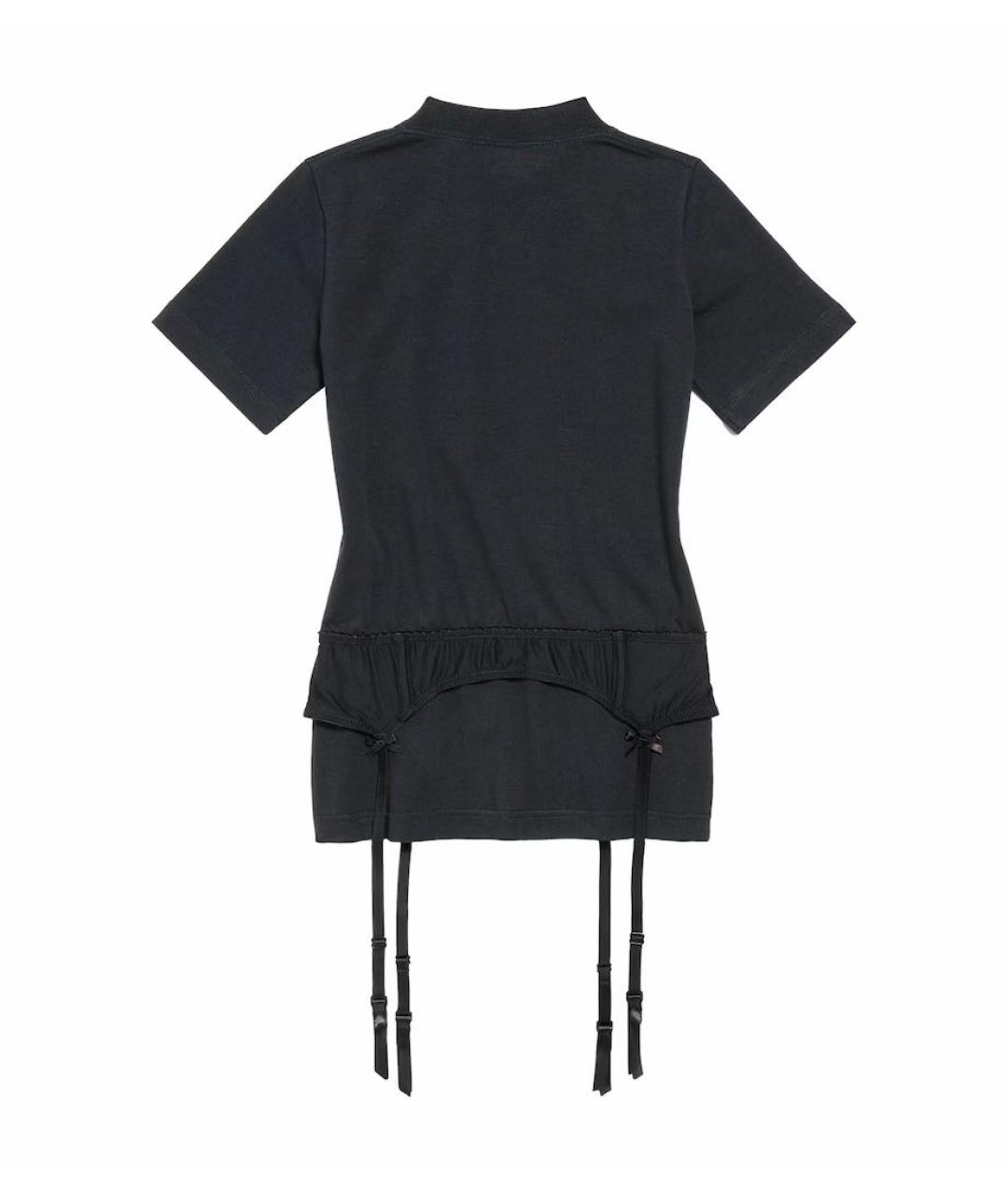 BALENCIAGA Черная кружевная футболка, фото 2