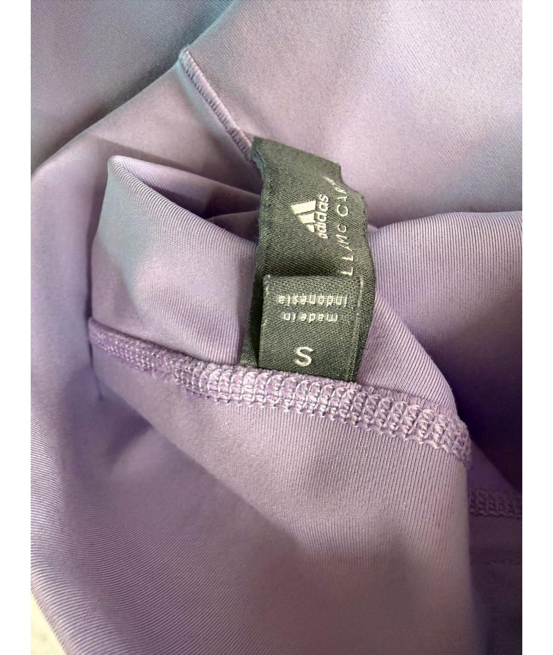 ADIDAS BY STELLA MCCARTNEY Фиолетовые полиэстеровые спортивные брюки и шорты, фото 6