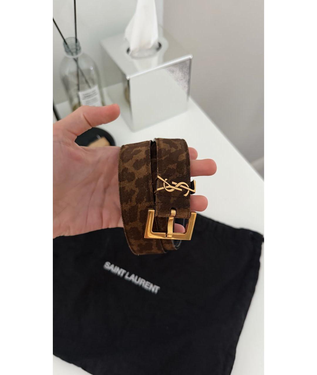 SAINT LAURENT Хаки ремень, фото 2