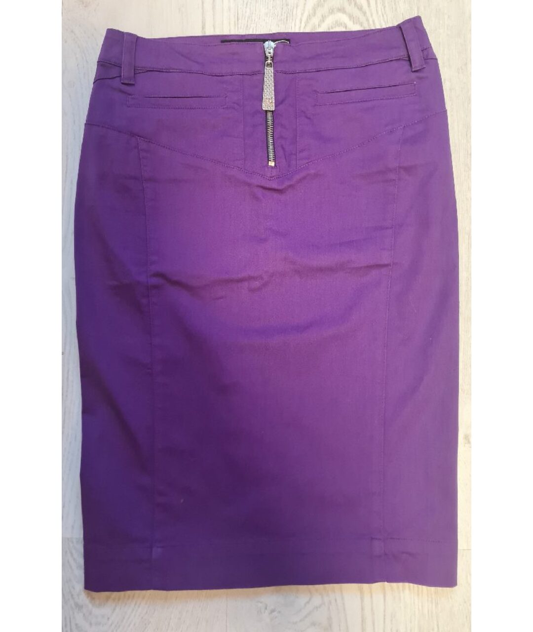 JUST CAVALLI Фиолетовая деним юбка миди, фото 7