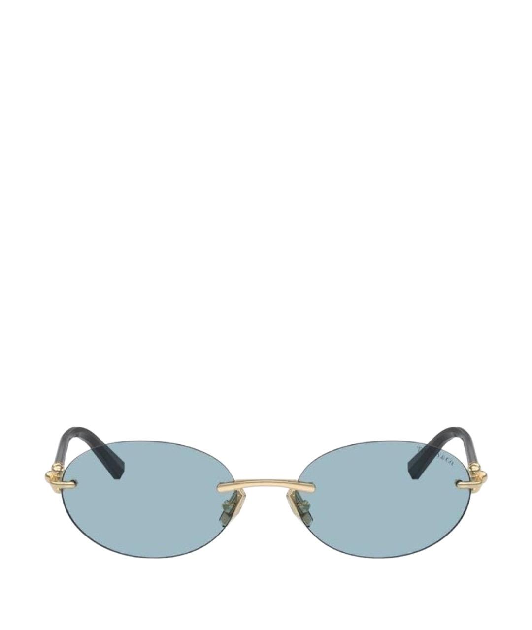 TIFFANY&CO Голубые металлические солнцезащитные очки, фото 1