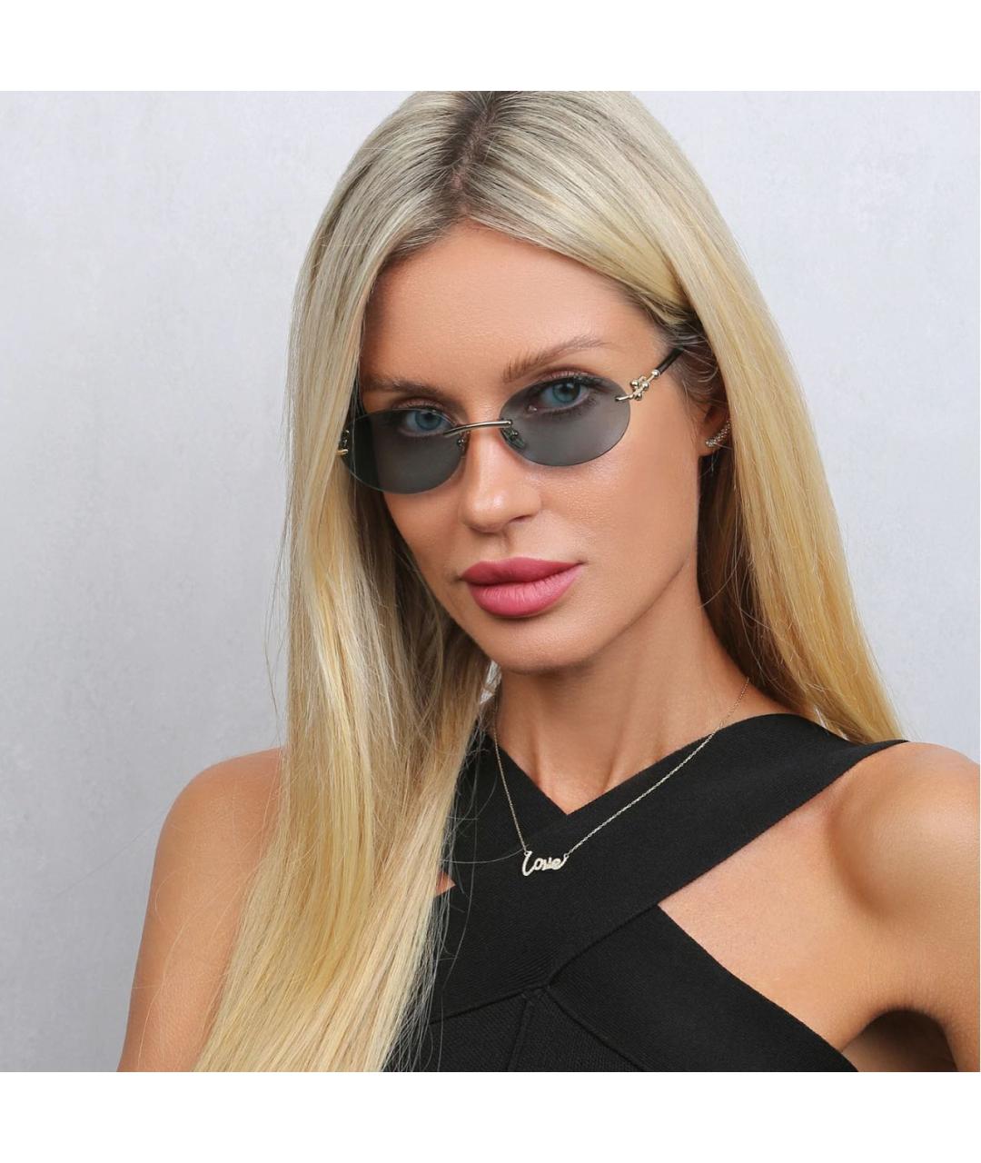 TIFFANY&CO Голубые металлические солнцезащитные очки, фото 6