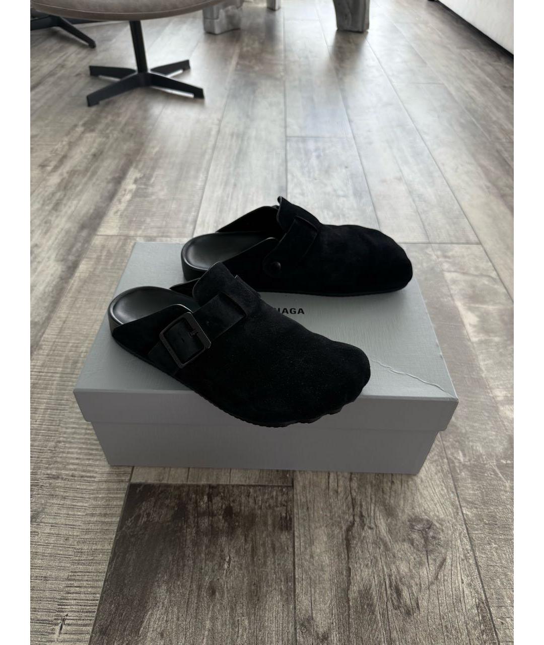 BALENCIAGA Черные замшевые туфли, фото 2