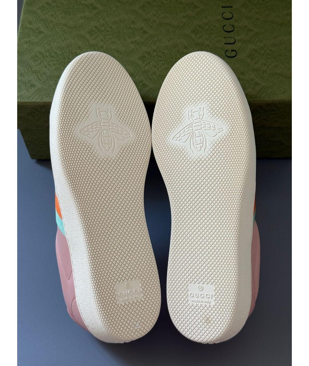 GUCCI Мульти кожаные кеды, фото 6