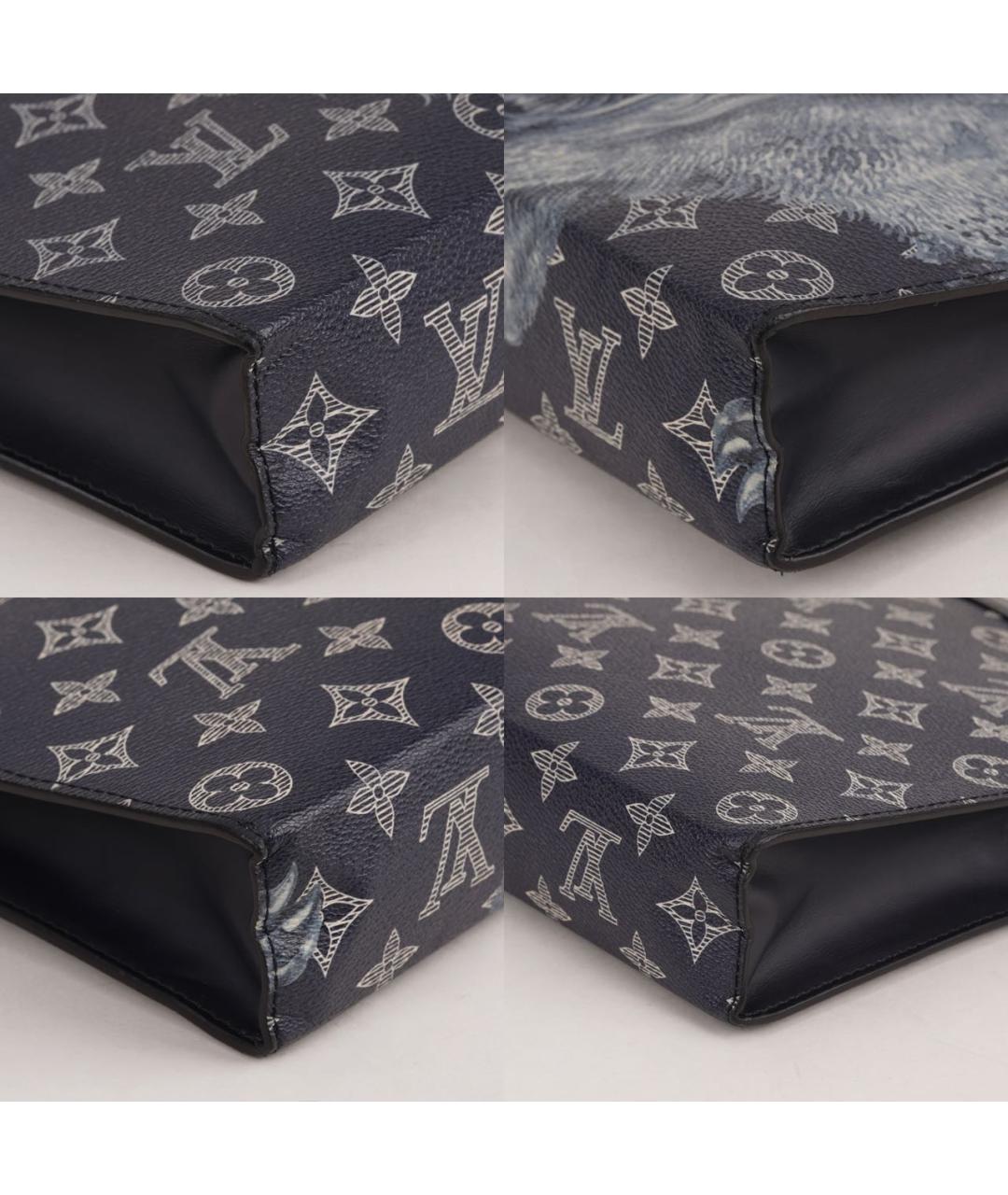 LOUIS VUITTON Темно-синяя канва папка для документов, фото 7