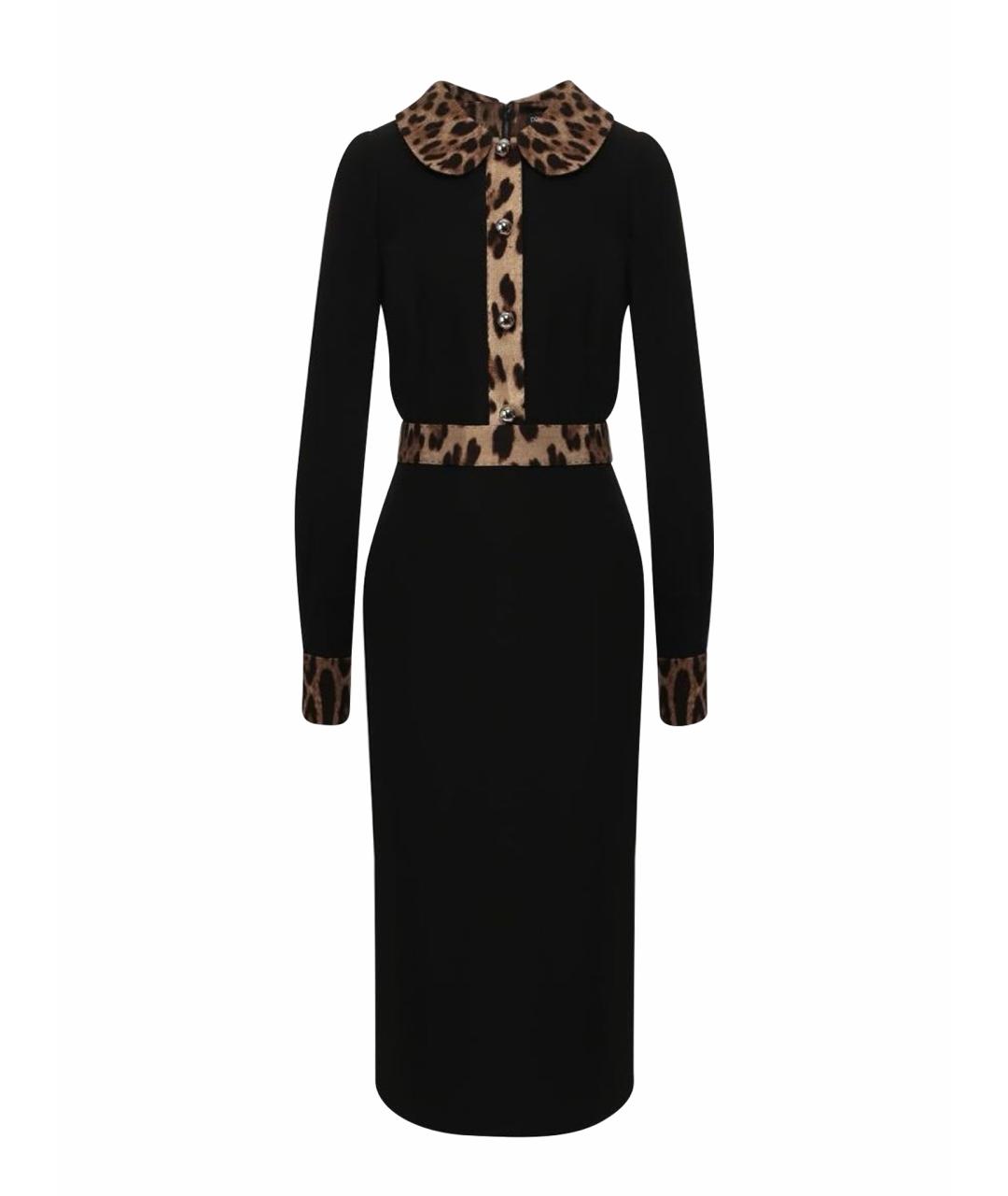 DOLCE&GABBANA Черное вискозное платье, фото 1