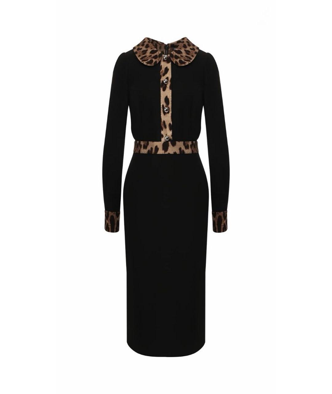 DOLCE&GABBANA Черное вискозное платье, фото 5