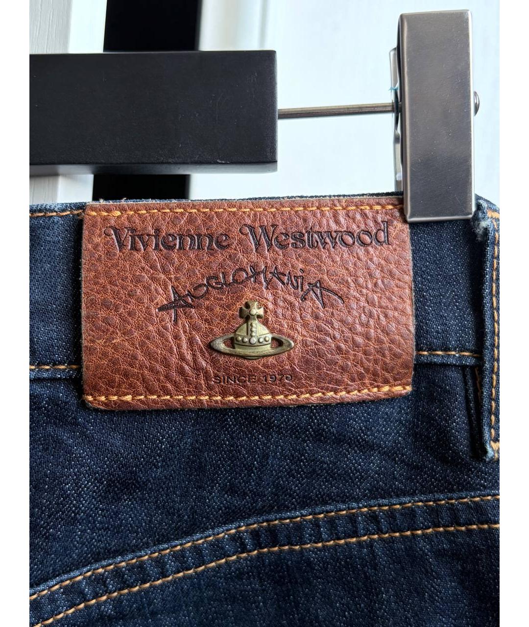 VIVIENNE WESTWOOD Синие хлопковые прямые джинсы, фото 6