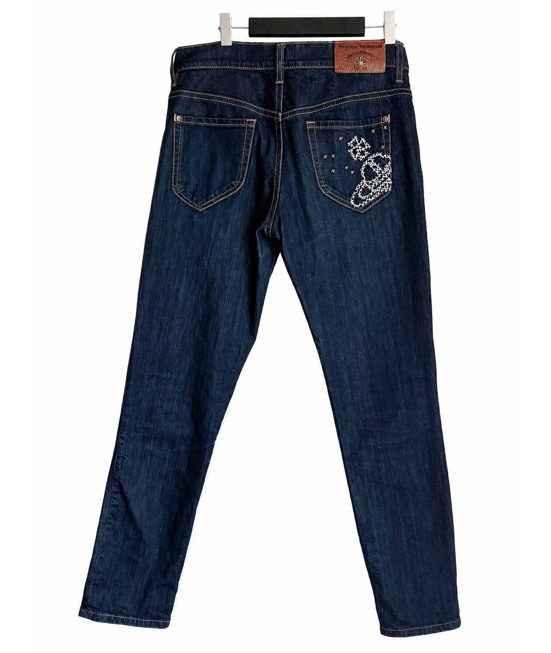 VIVIENNE WESTWOOD Синие хлопковые прямые джинсы, фото 2