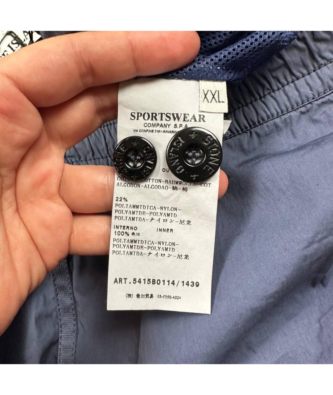 STONE ISLAND Темно-синие шорты, фото 5