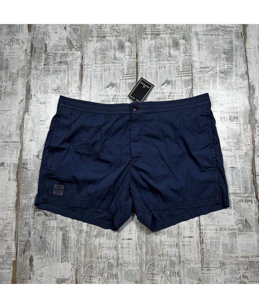 STONE ISLAND Темно-синие шорты, фото 9