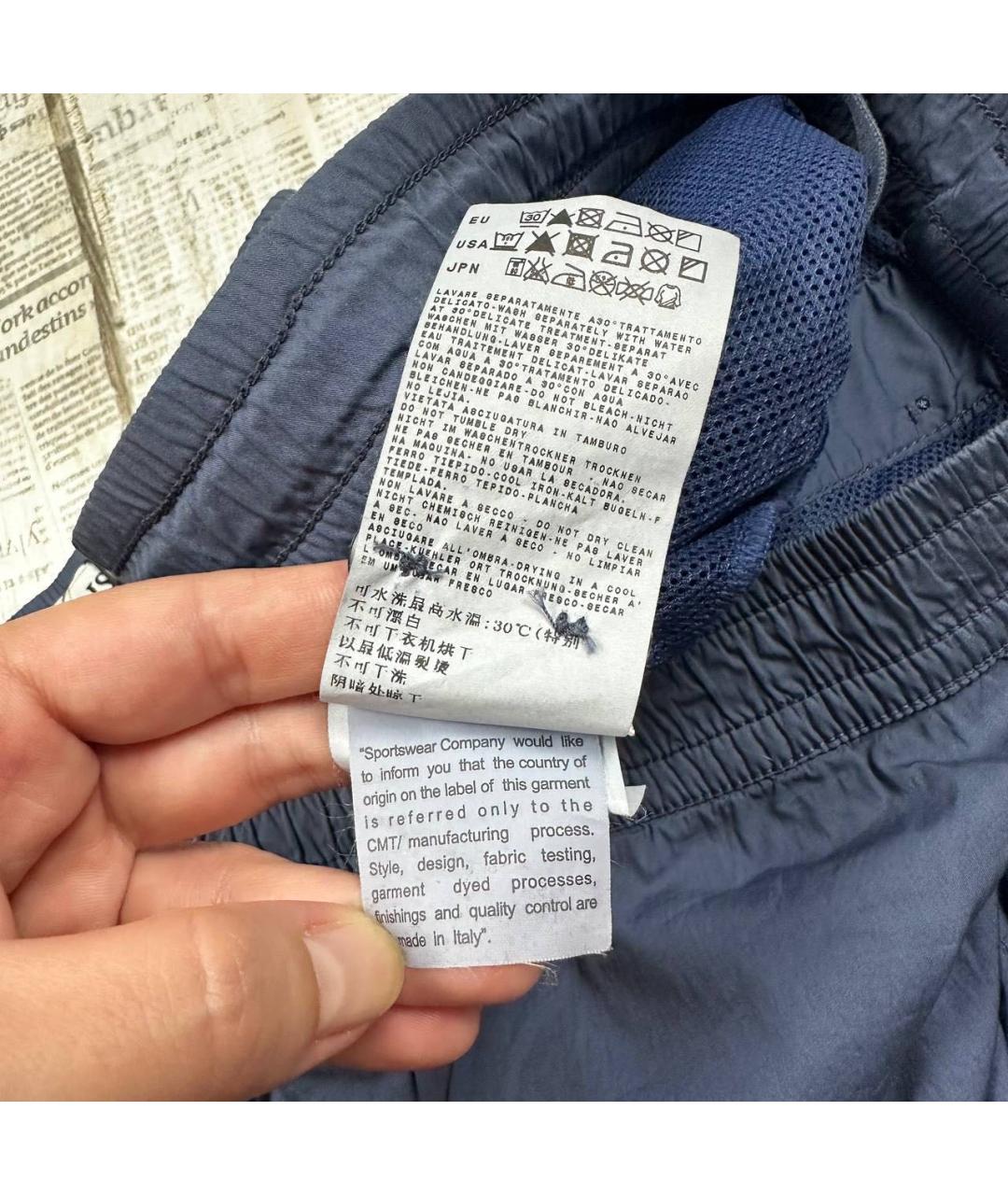 STONE ISLAND Темно-синие шорты, фото 8