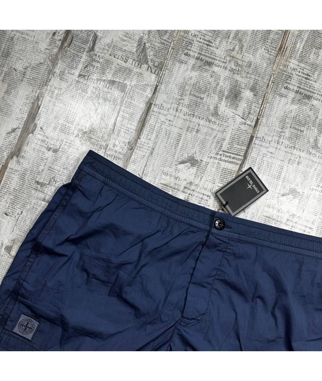 STONE ISLAND Темно-синие шорты, фото 2