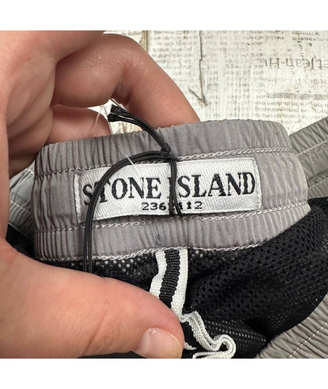 STONE ISLAND Серые шорты, фото 6