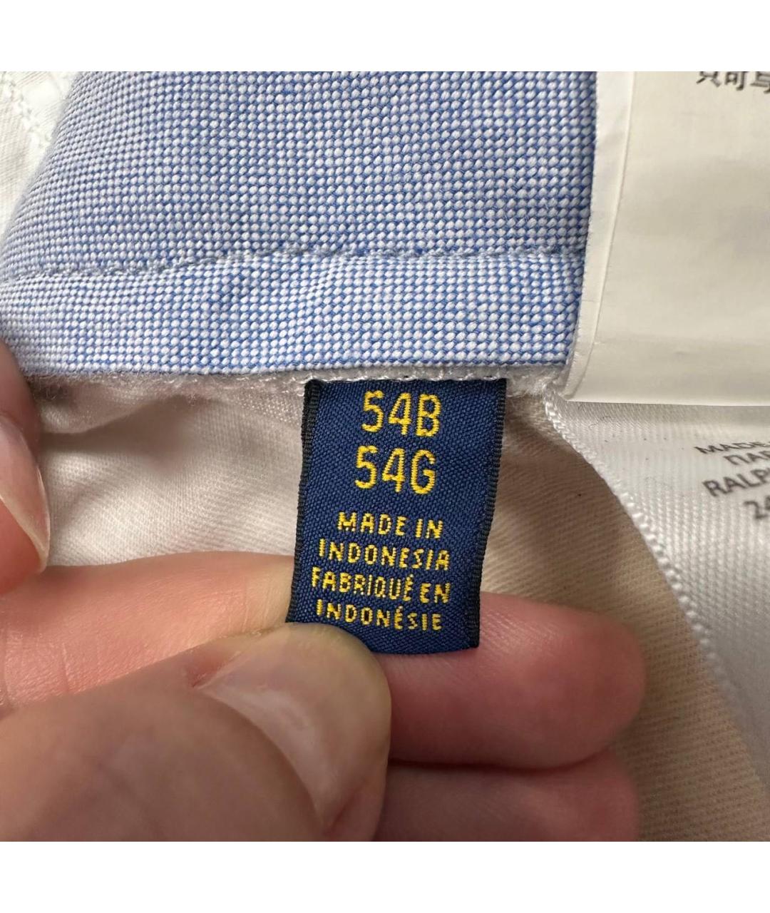 POLO RALPH LAUREN Белые хлопковые шорты, фото 3