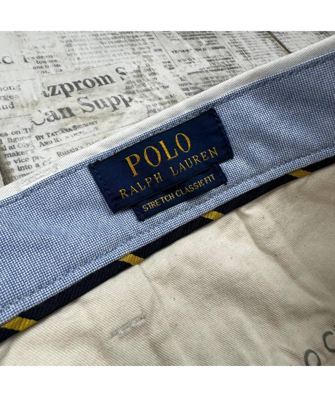 POLO RALPH LAUREN Белые хлопковые шорты, фото 5