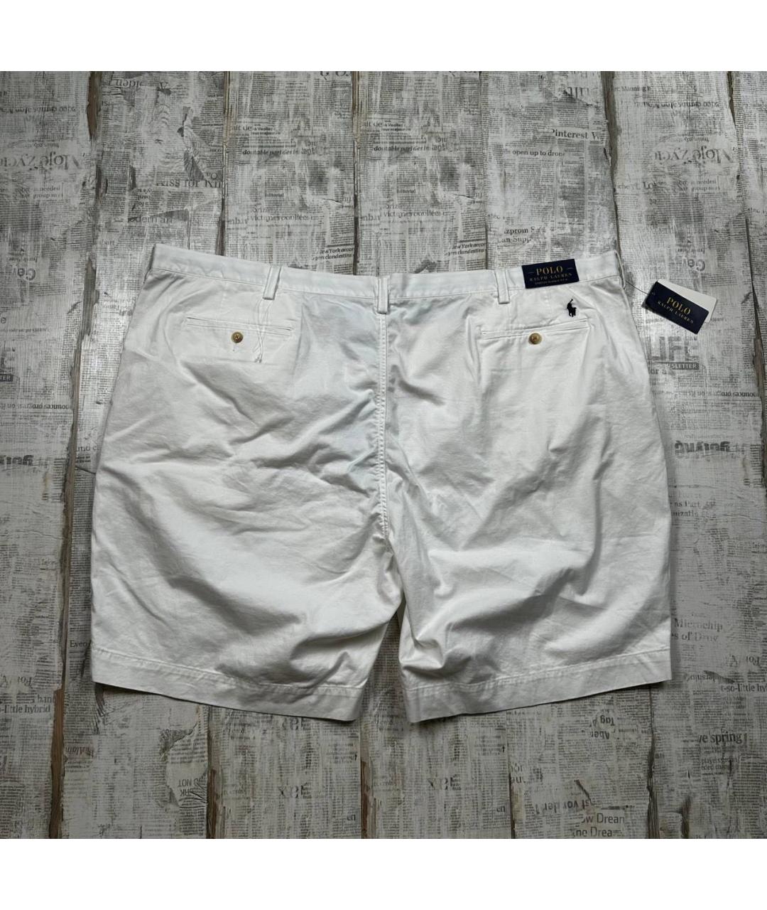 POLO RALPH LAUREN Белые хлопковые шорты, фото 7
