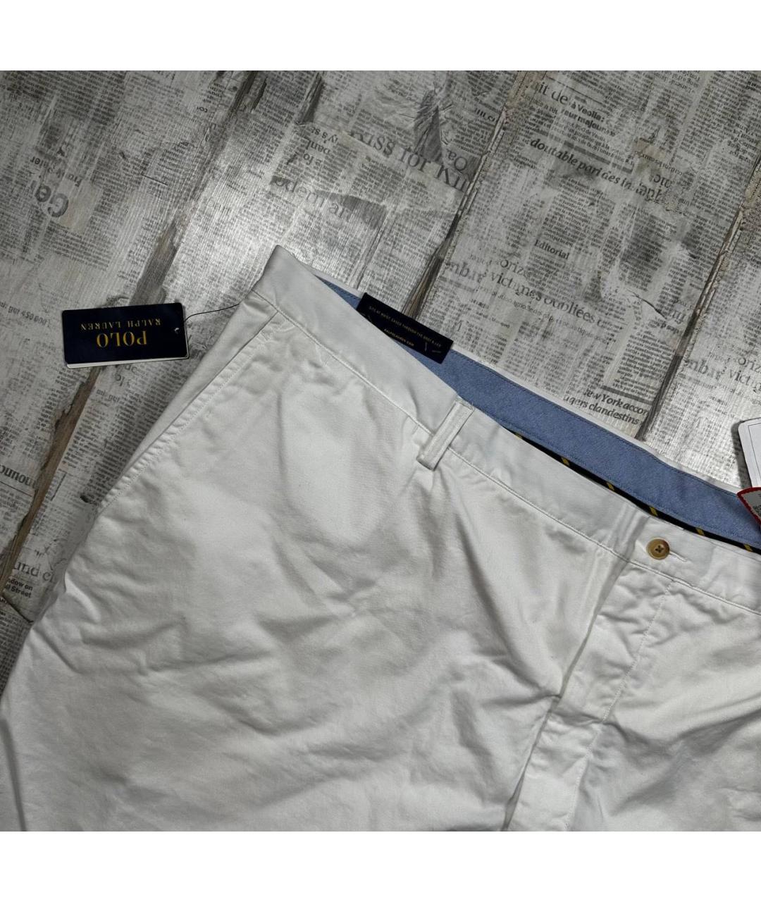 POLO RALPH LAUREN Белые хлопковые шорты, фото 2