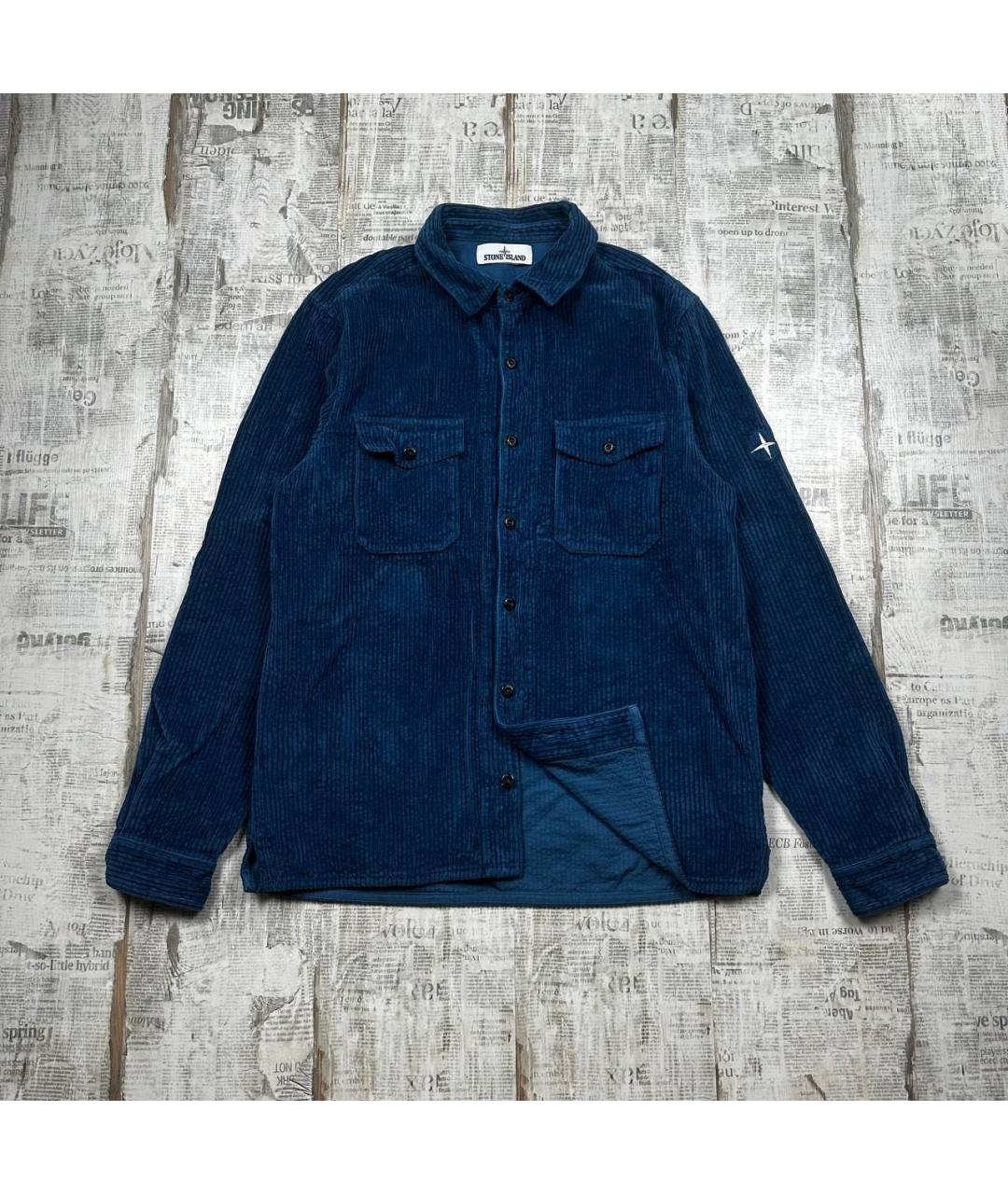 STONE ISLAND Синяя кэжуал рубашка, фото 6