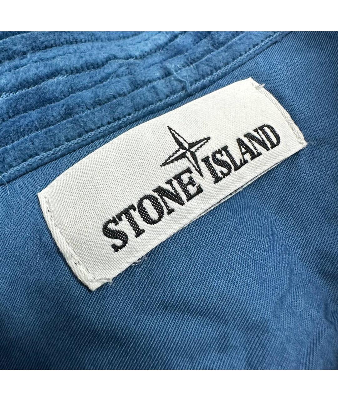 STONE ISLAND Синяя кэжуал рубашка, фото 3