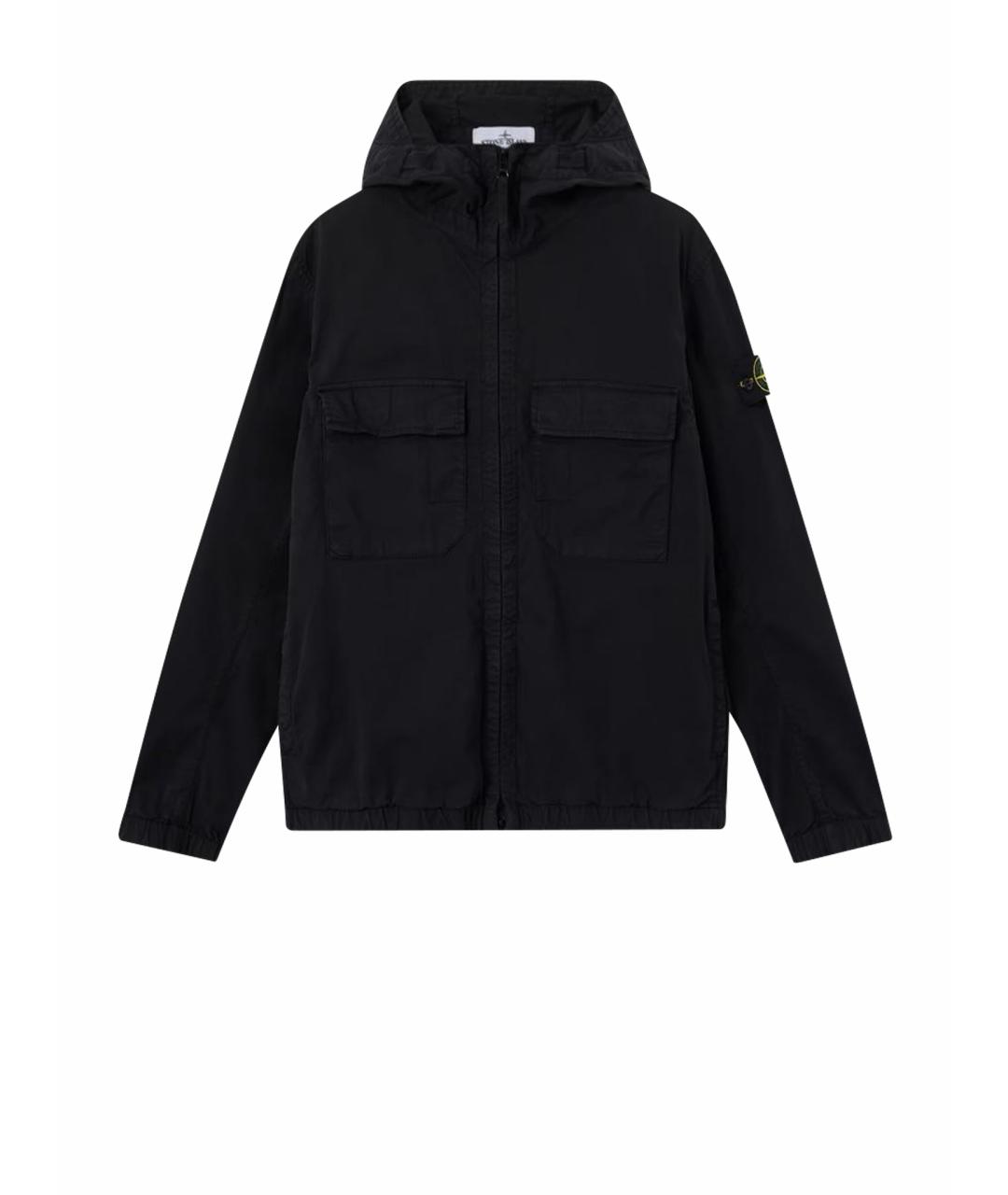 STONE ISLAND Черная хлопковая куртка, фото 1