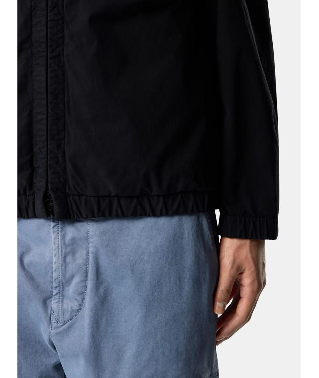 STONE ISLAND Черная хлопковая куртка, фото 6