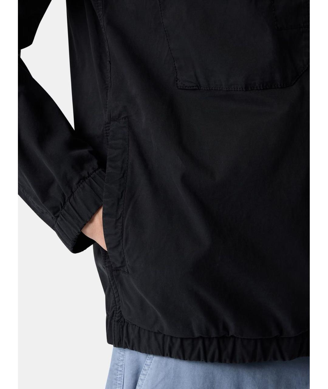 STONE ISLAND Черная хлопковая куртка, фото 5