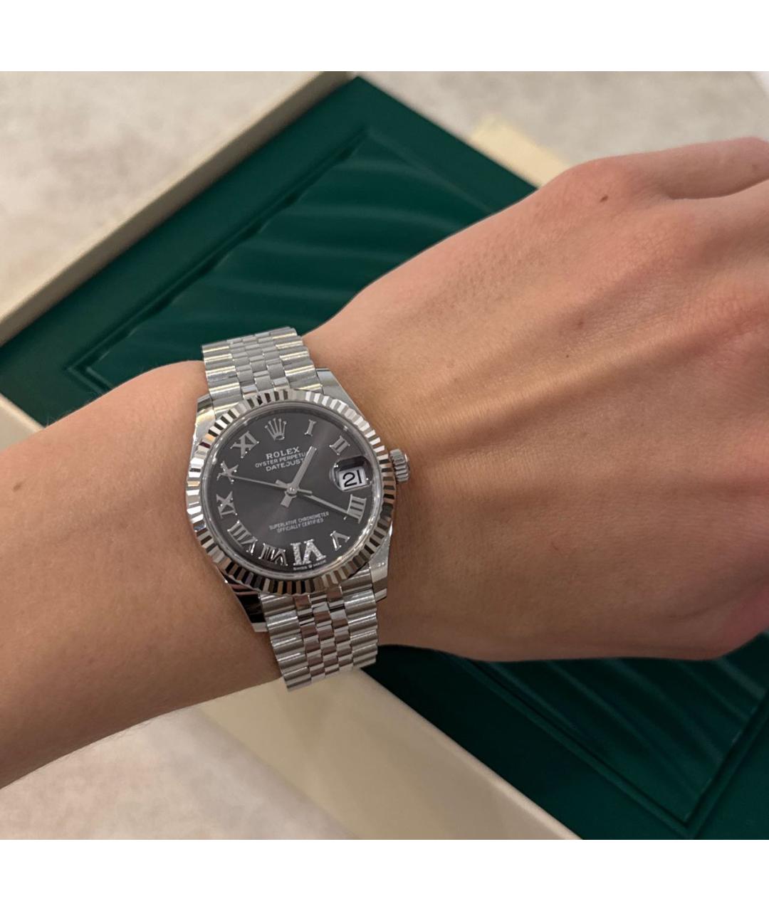ROLEX Серебряные часы из белого золота, фото 3