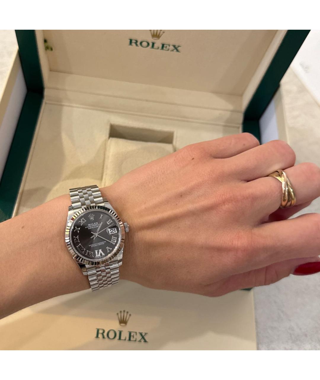 ROLEX Серебряные часы из белого золота, фото 2