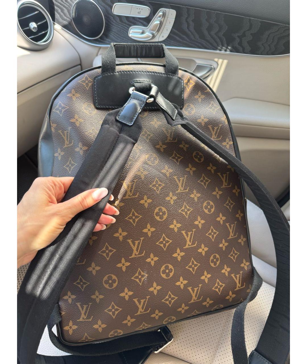 LOUIS VUITTON Коричневый канва рюкзак, фото 5