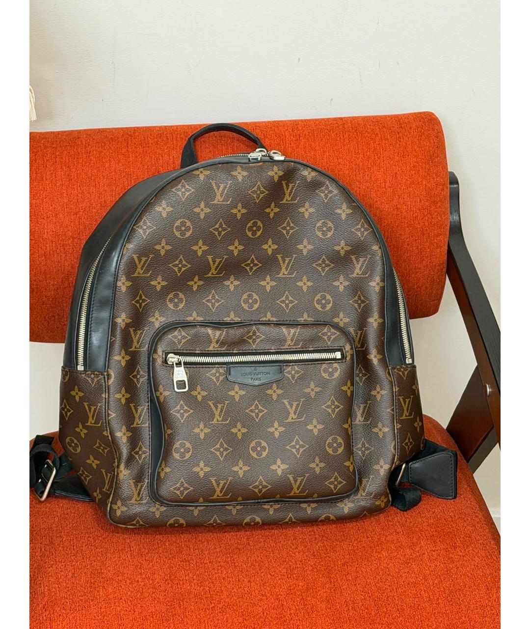 LOUIS VUITTON Коричневый канва рюкзак, фото 2