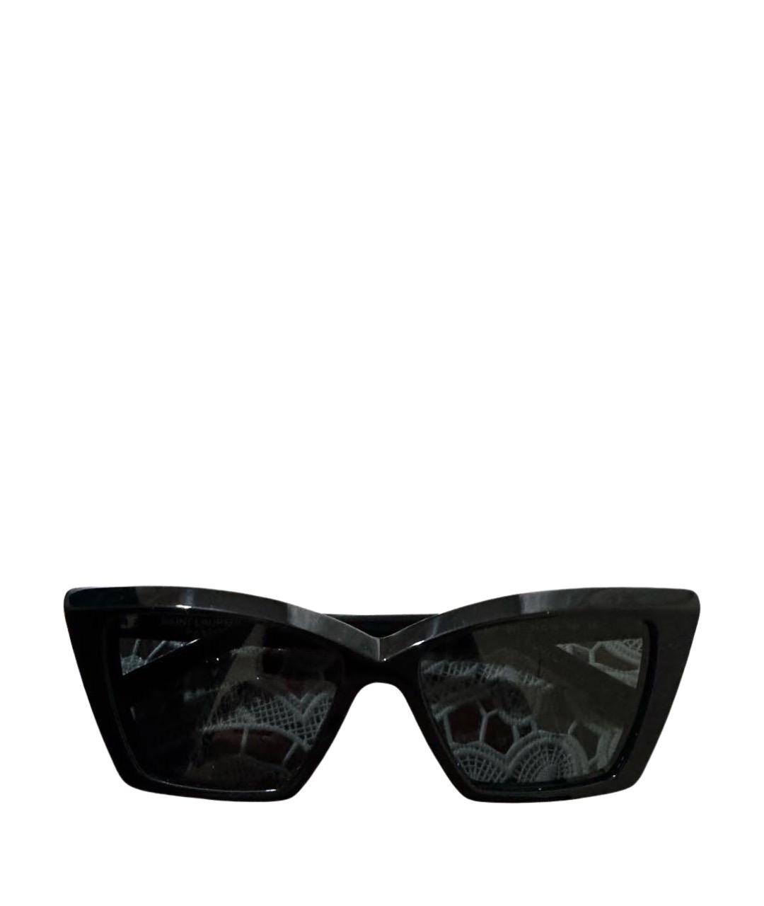 SAINT LAURENT Черные пластиковые солнцезащитные очки, фото 1