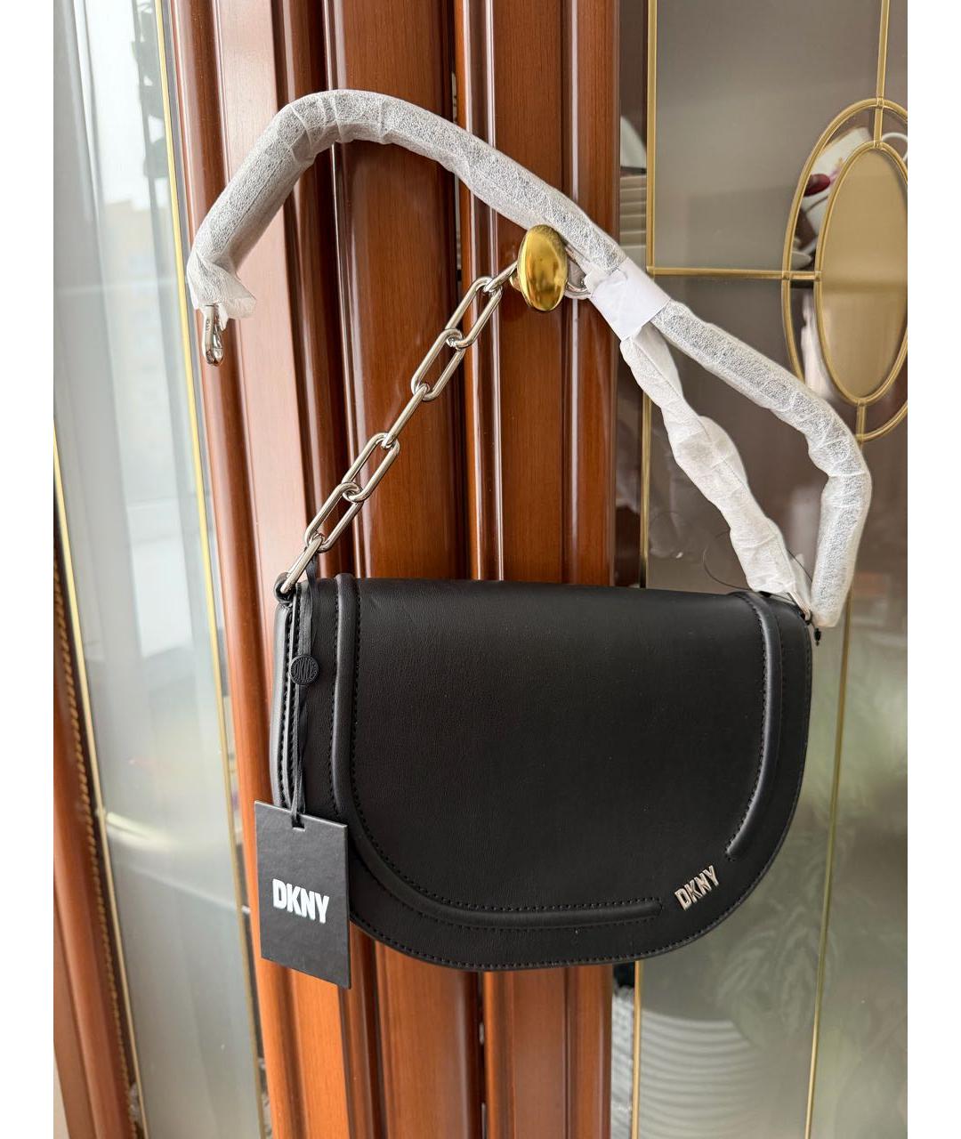DKNY Черная сумка через плечо из искусственной кожи, фото 2