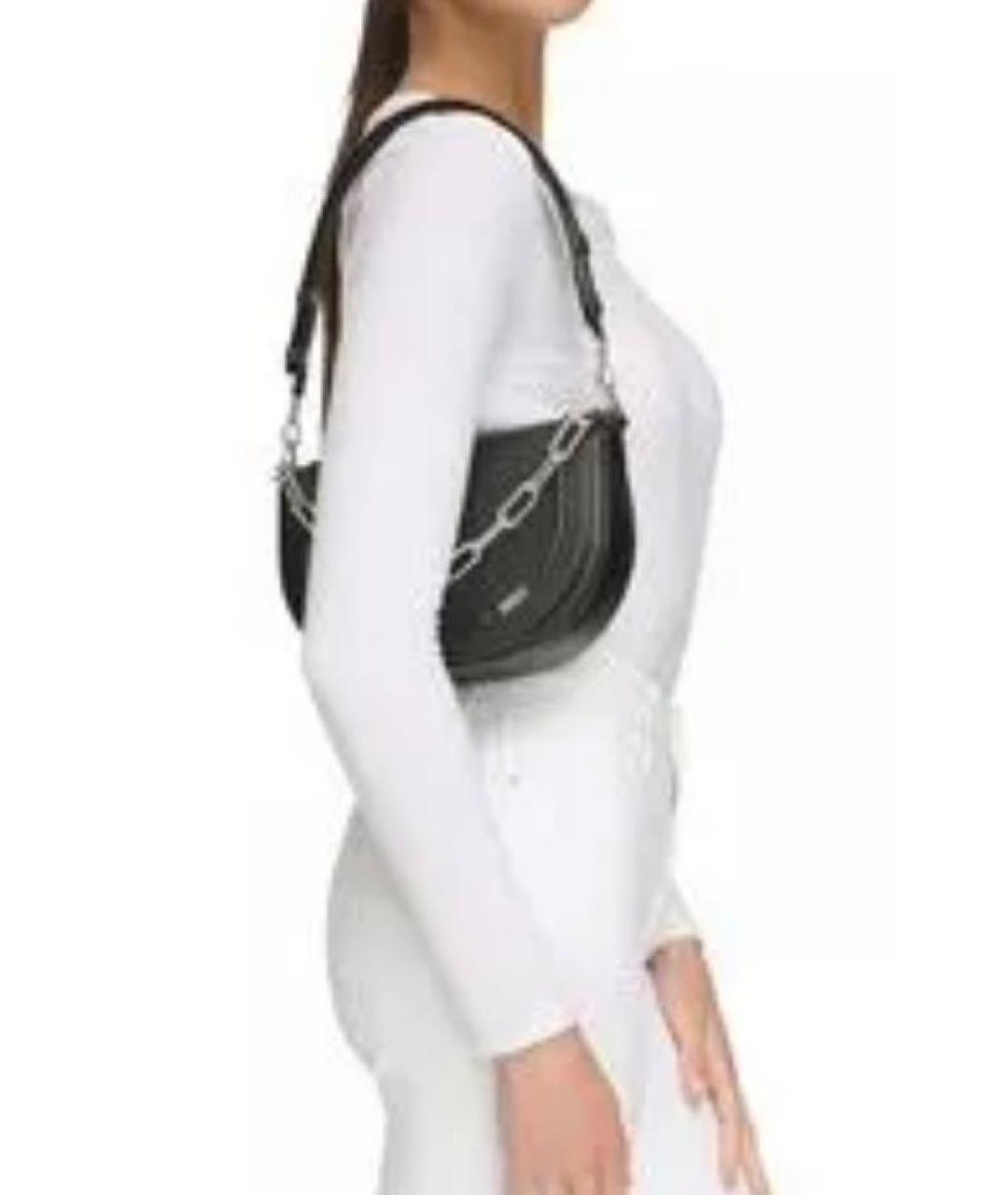 DKNY Черная сумка через плечо из искусственной кожи, фото 8