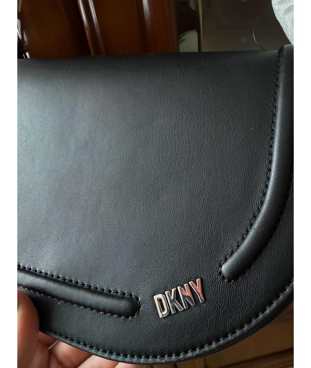 DKNY Черная сумка через плечо из искусственной кожи, фото 7