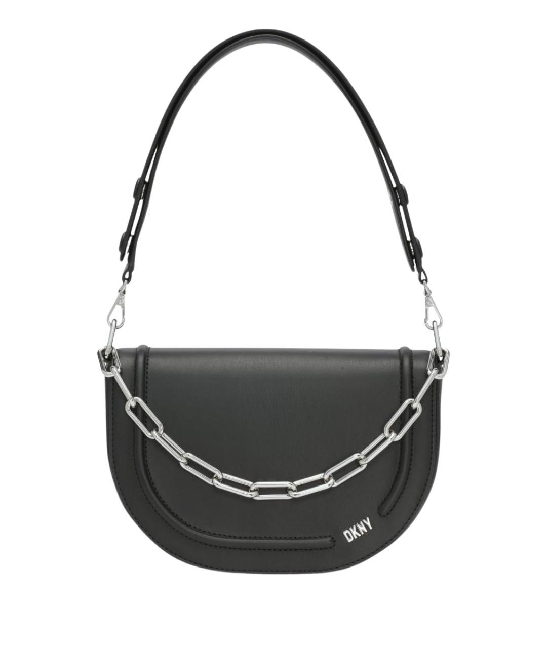 DKNY Черная сумка через плечо из искусственной кожи, фото 1