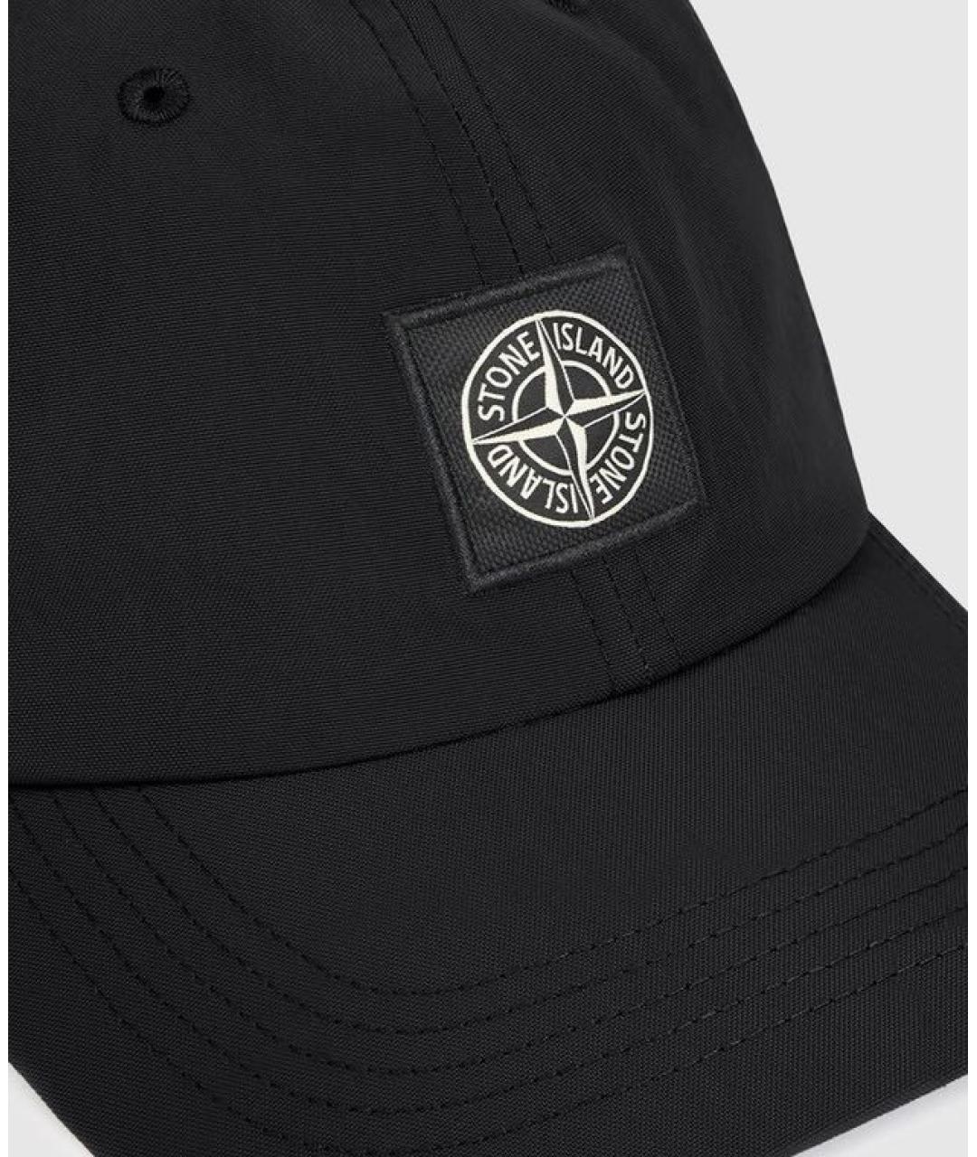 STONE ISLAND Черная хлопковая кепка/бейсболка, фото 2