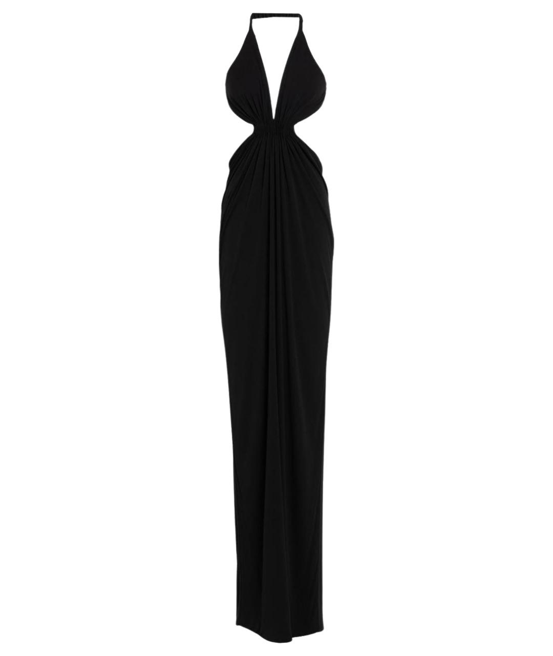SAINT LAURENT Черное вискозное коктейльное платье, фото 1