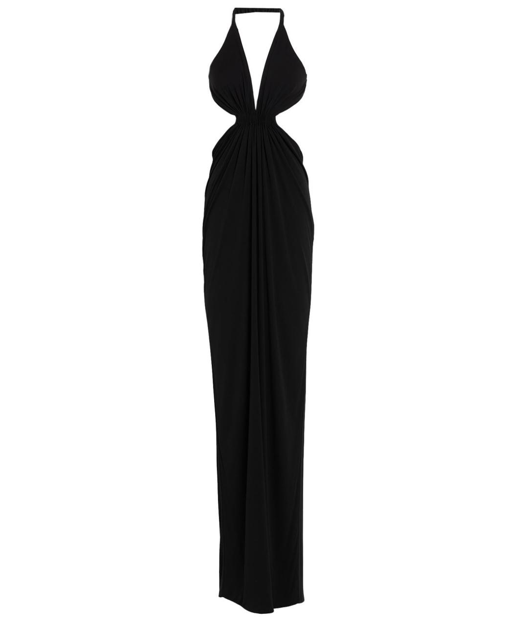 SAINT LAURENT Черное вискозное коктейльное платье, фото 4