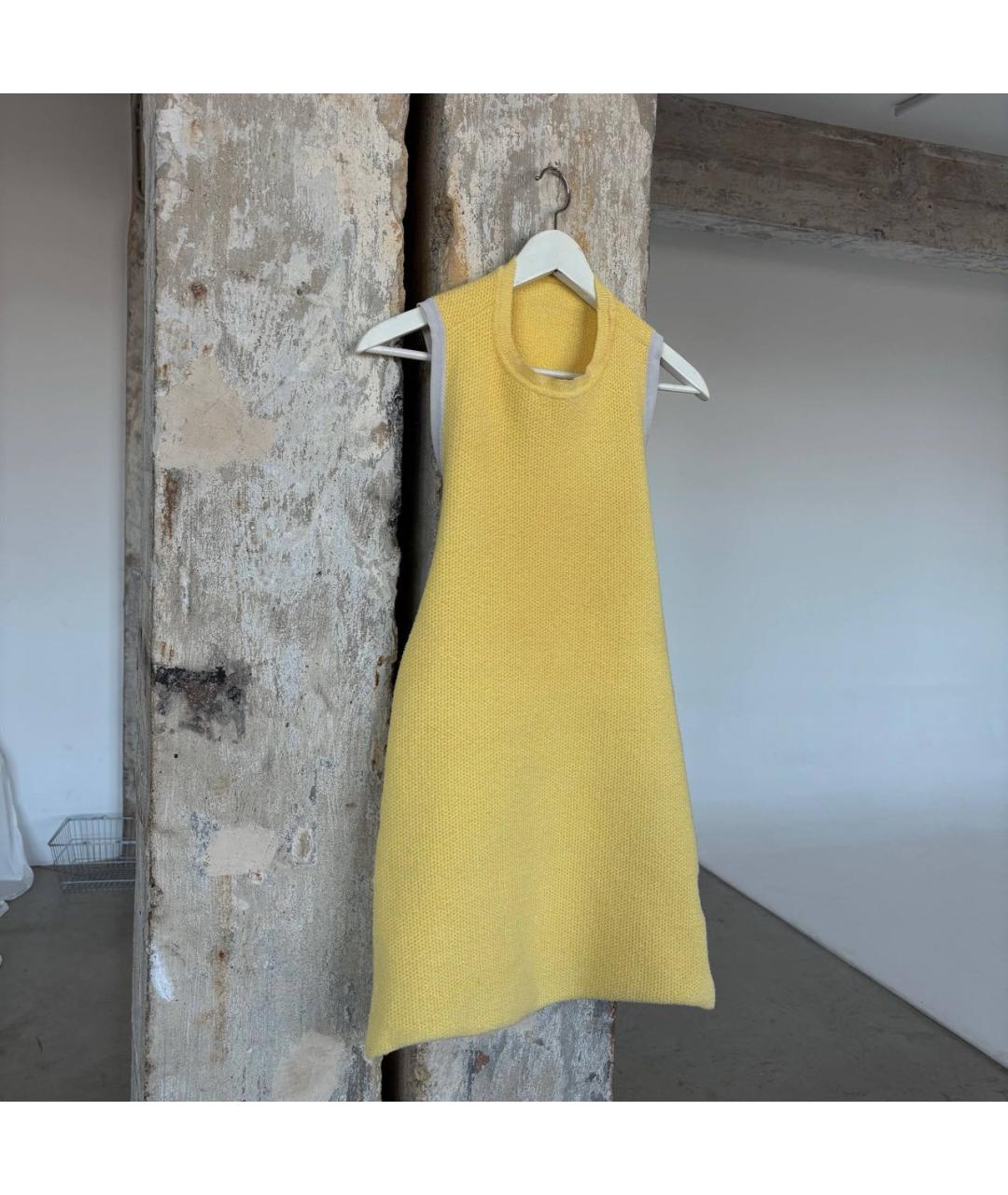 JACQUEMUS Желтое полиамидовое коктейльное платье, фото 3