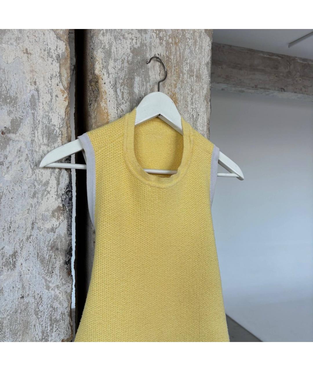 JACQUEMUS Желтое полиамидовое коктейльное платье, фото 4