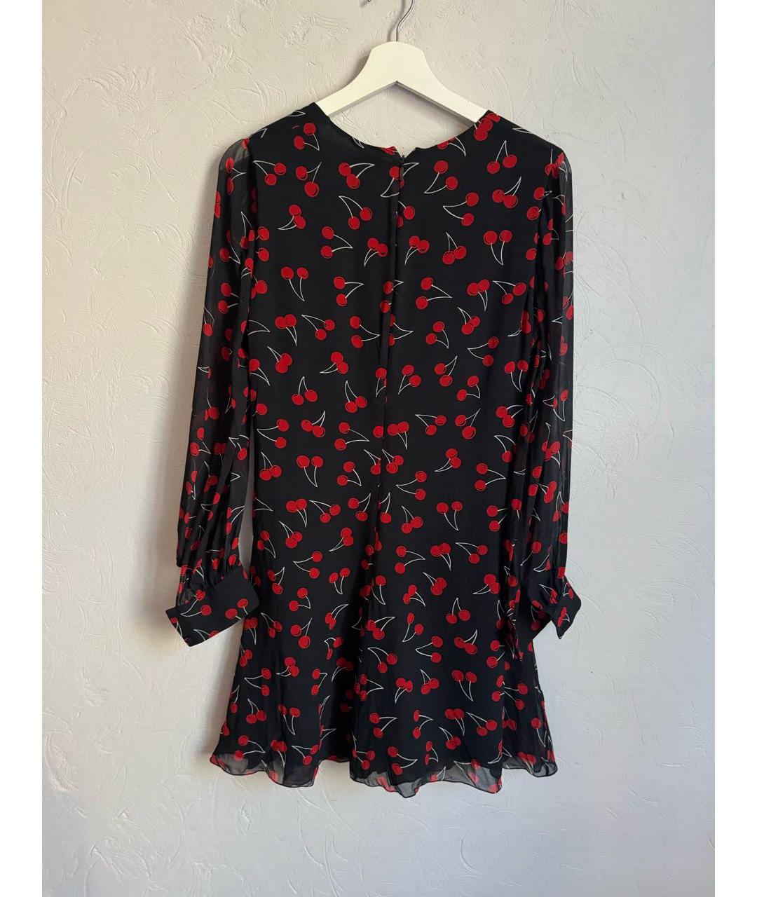 SAINT LAURENT Черное шелковое повседневное платье, фото 2