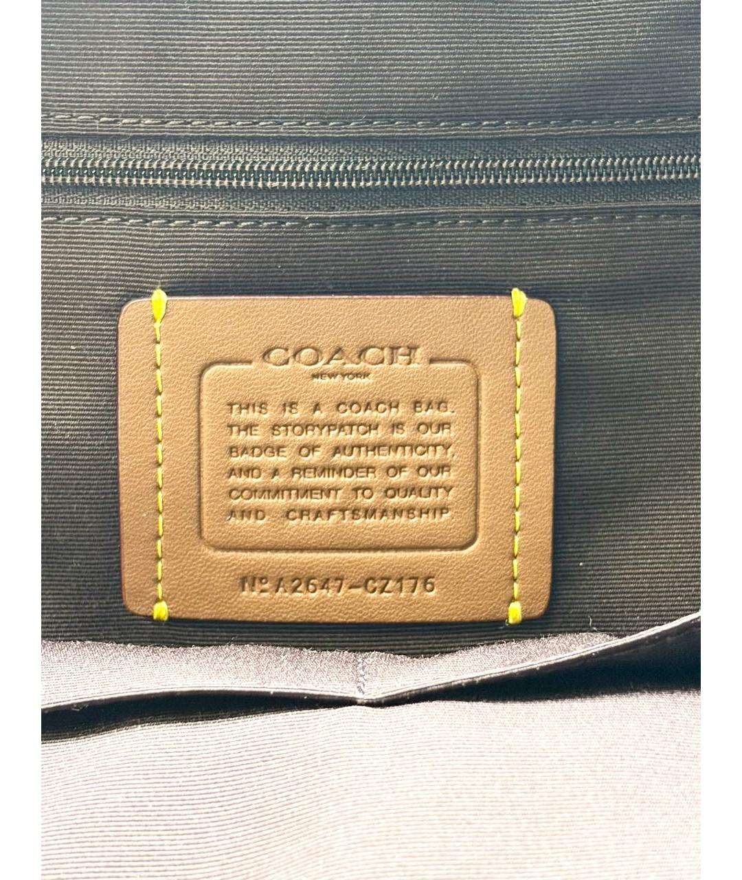 COACH Коричневый кожаный рюкзак, фото 7