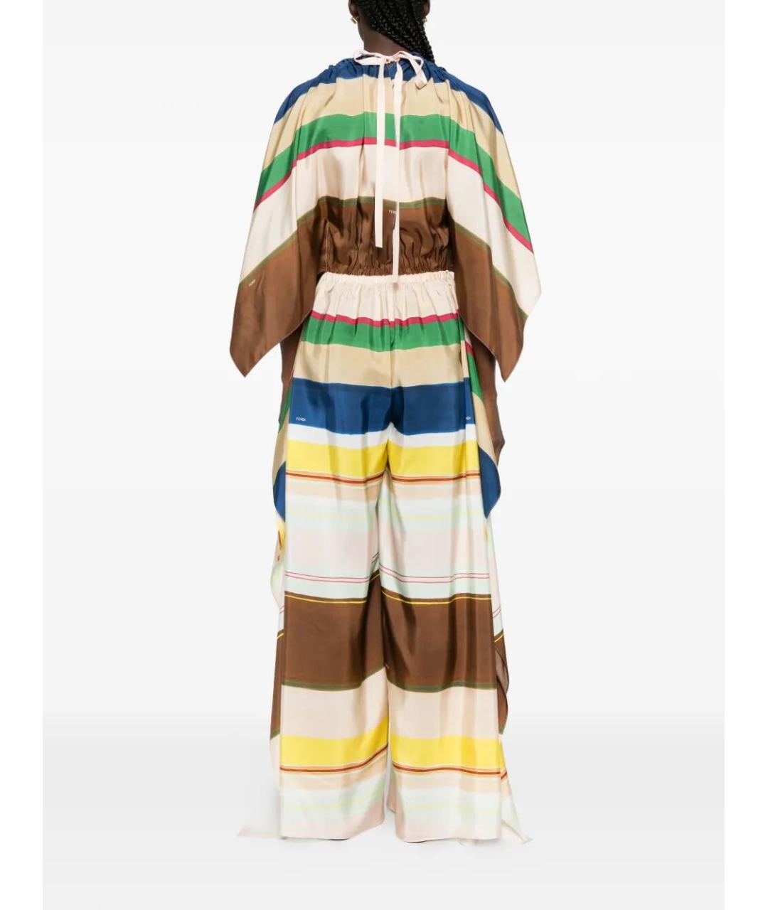 FENDI Мульти шелковый комбинезон, фото 5