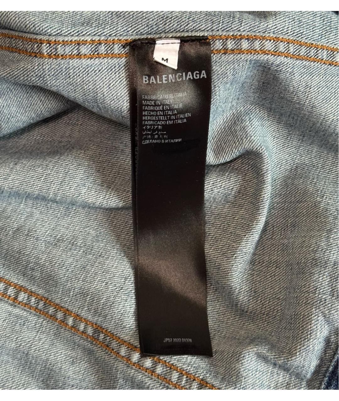 BALENCIAGA Синяя деним куртка, фото 3