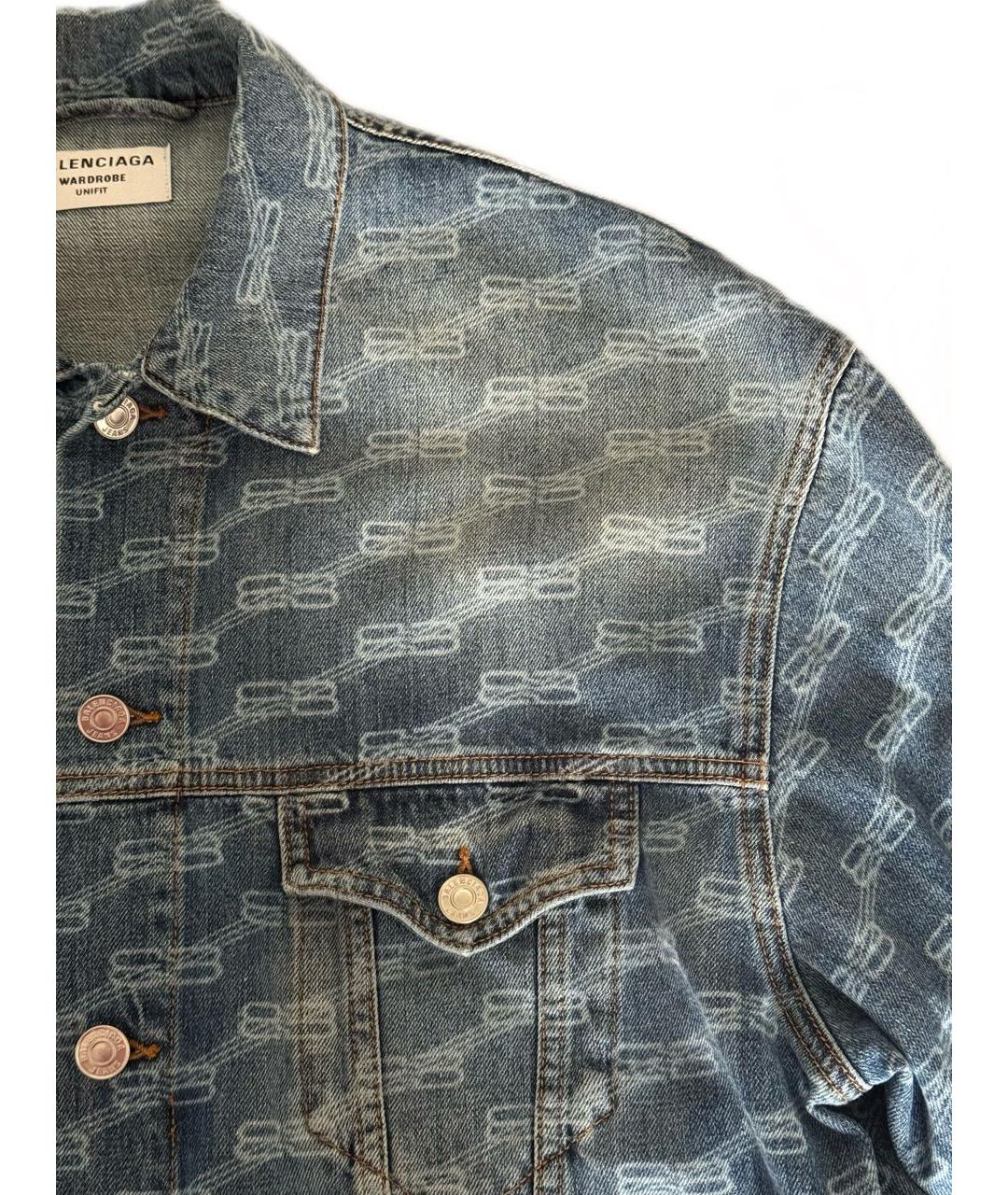 BALENCIAGA Синяя деним куртка, фото 4