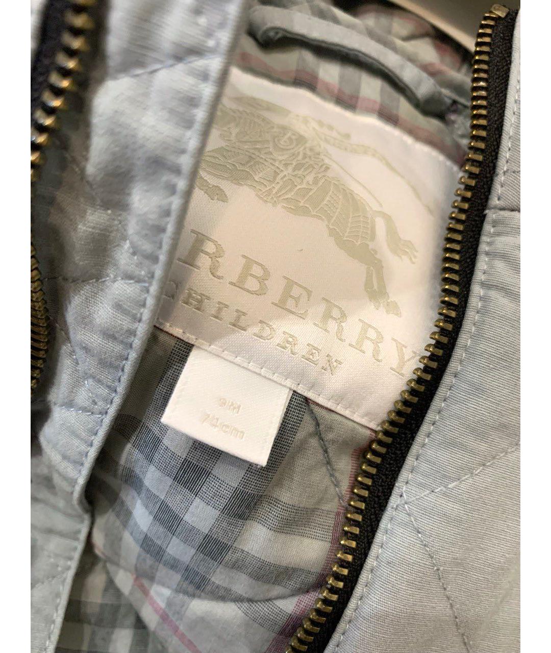 BURBERRY Голубой хлопковый комбинезон, фото 5