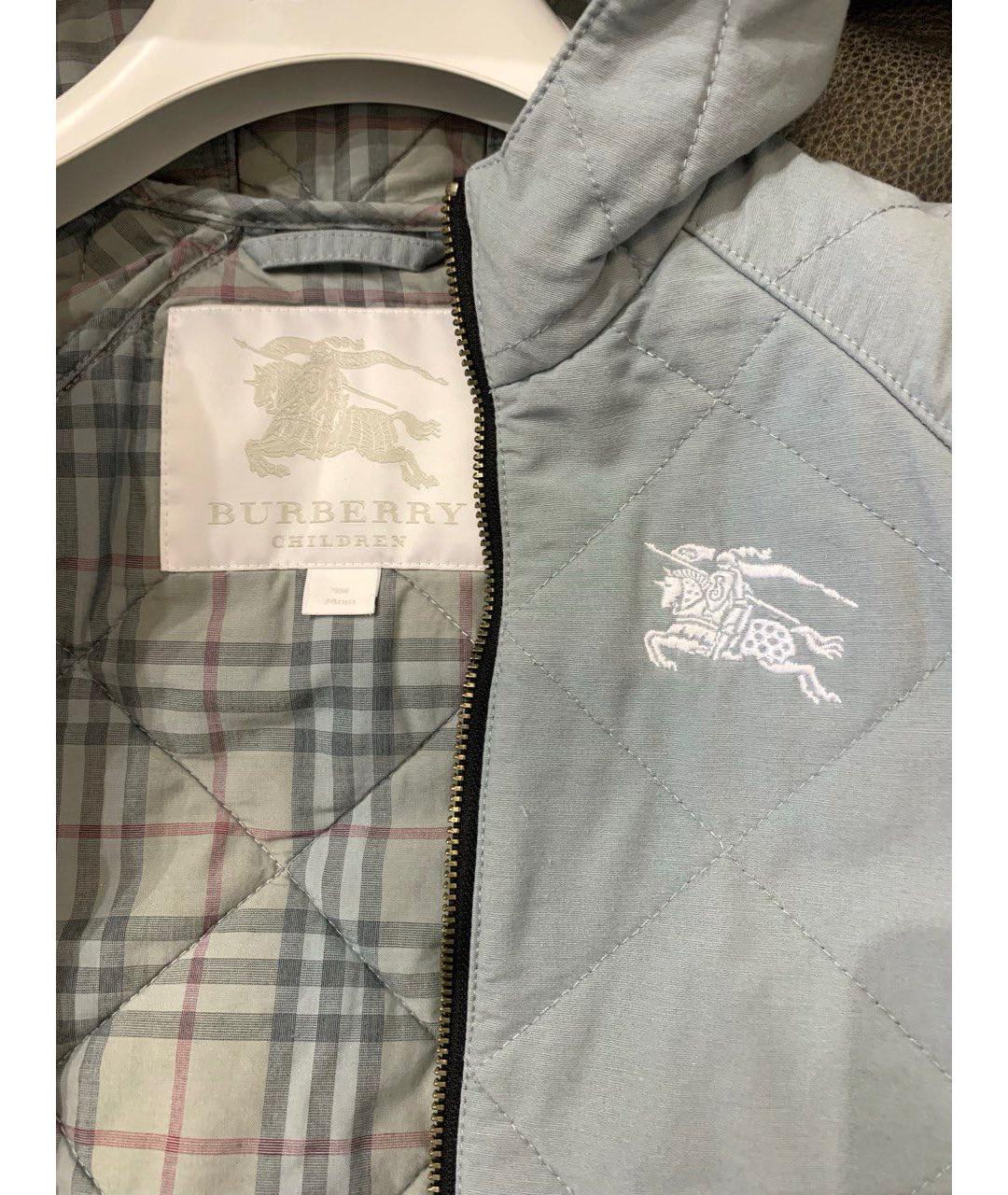 BURBERRY Голубой хлопковый комбинезон, фото 4