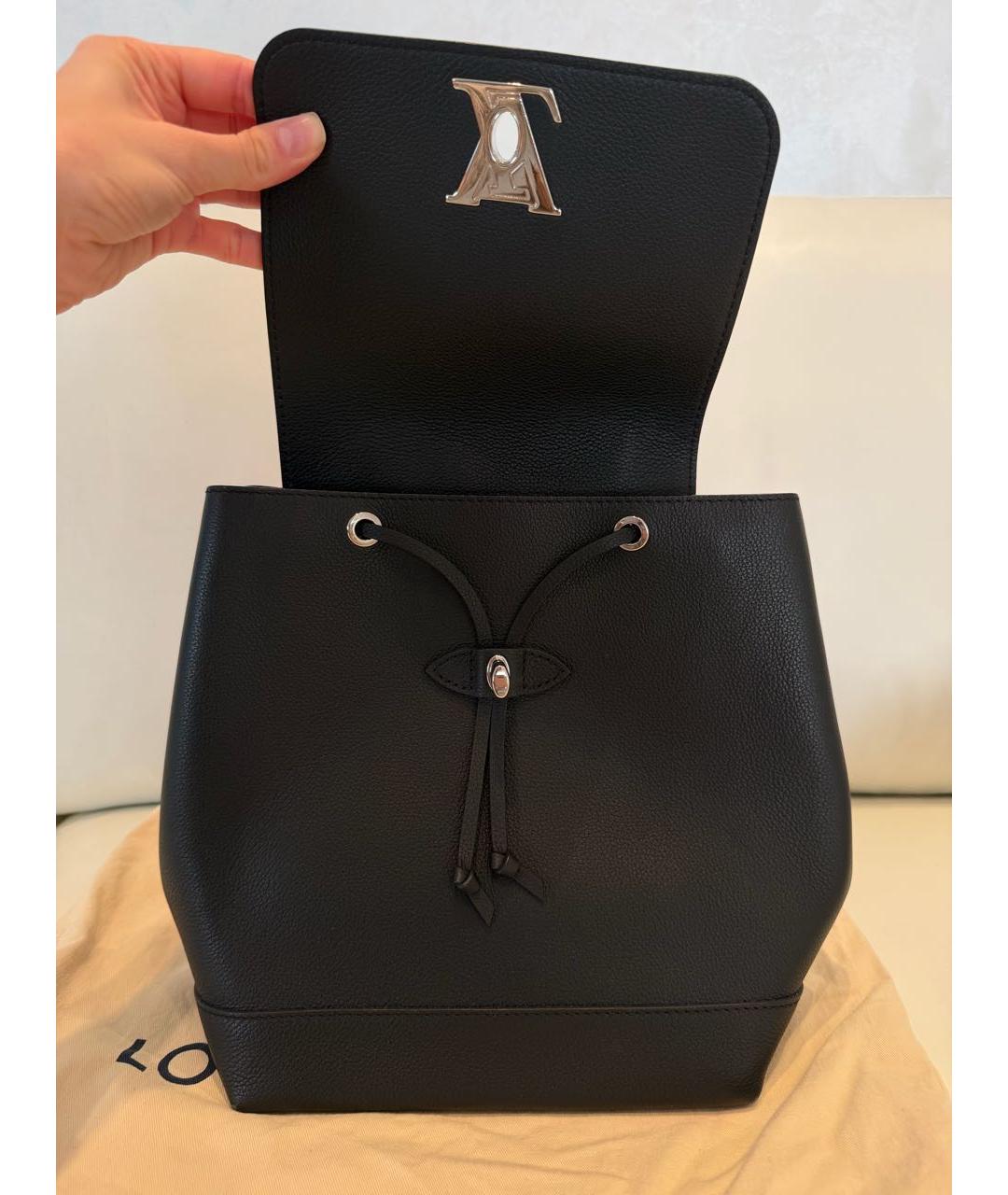 LOUIS VUITTON Черный кожаный рюкзак, фото 5